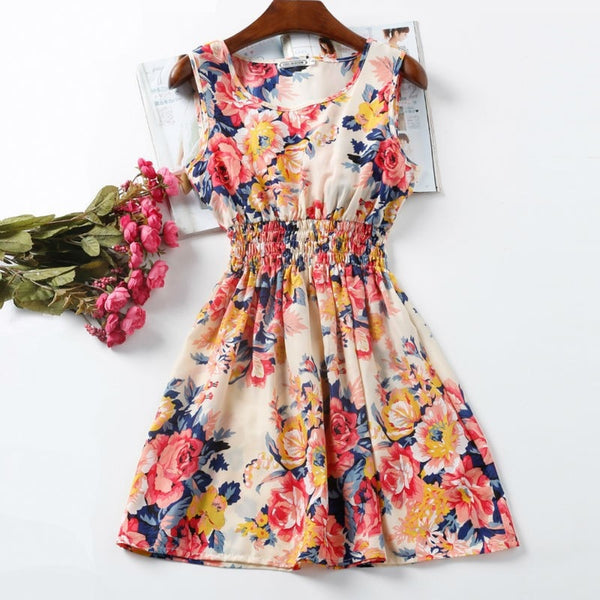 New Casual Women Sexy Chiffon Dress Sleeveless Sundress